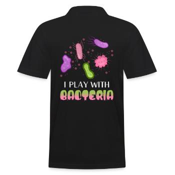 Biologie Spruch - Männer Poloshirt - Schwarz - Hinten - Kai (181cm)