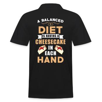 Régime cheesecake - Polo Homme - noir - Dos - Kai (181cm)