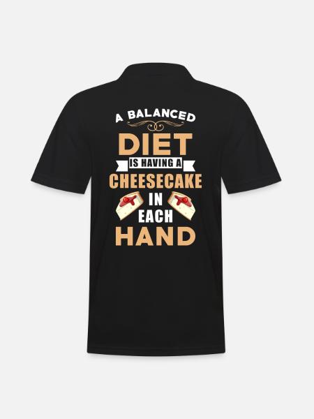 Cheesecake Diet - Men's Polo Shirt - black