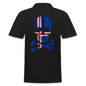 Drapeau de l’Islande - Polo Homme - noir - Dos - Kai (181cm)