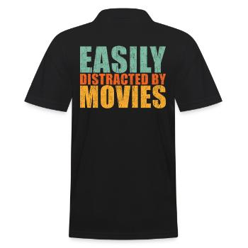 Film Fan - Männer Poloshirt - Schwarz - Hinten - Kai (181cm)