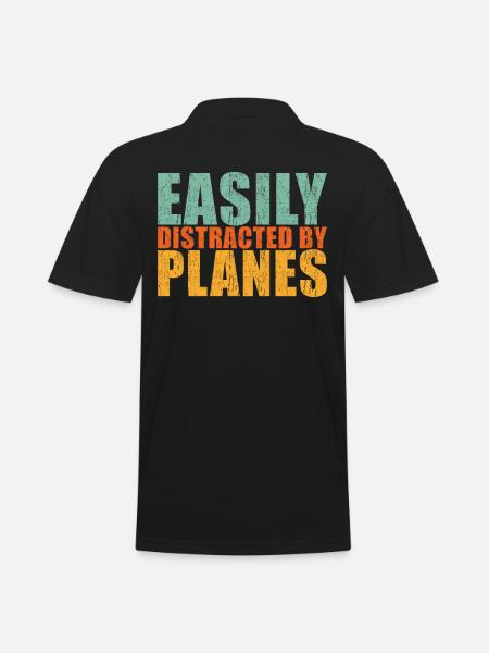 Airplane Saying - Men's Polo Shirt - black