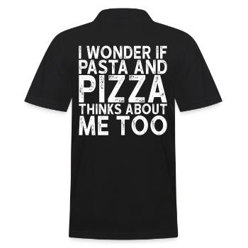 Pizza et pâtes - Polo Homme - noir - Dos - Kai (181cm)