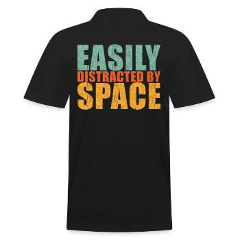 Space - Männer Poloshirt - Schwarz - Hinten - Kai (181cm)