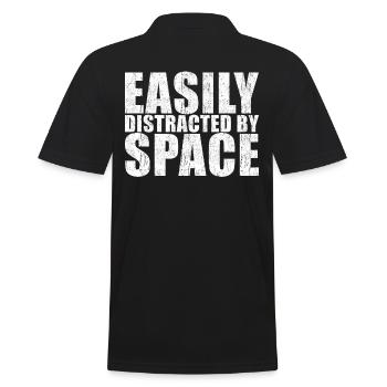 Space - Men's Polo Shirt - black - Back - Kai (181cm)