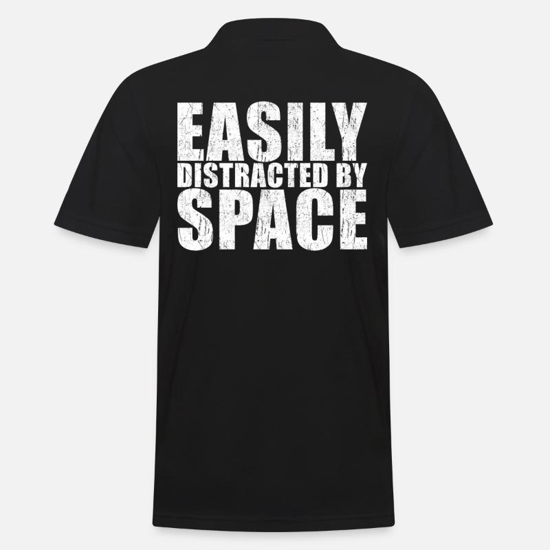 Space - Männer Poloshirt - Schwarz