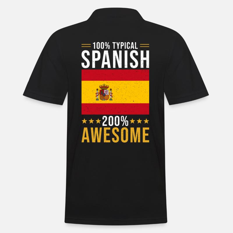 Spanier Geschenk 100% Spanisch - Männer Poloshirt - Schwarz