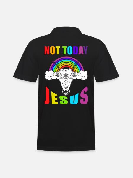 Not today Jesus - Men's Polo Shirt - black