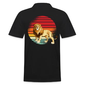 Lion Rétro - Polo Homme - noir - Dos - Kai (181cm)