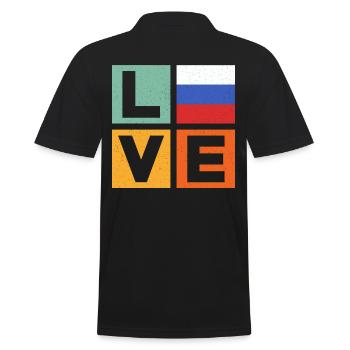 Russie Amour - Polo Homme - noir - Dos - Kai (181cm)