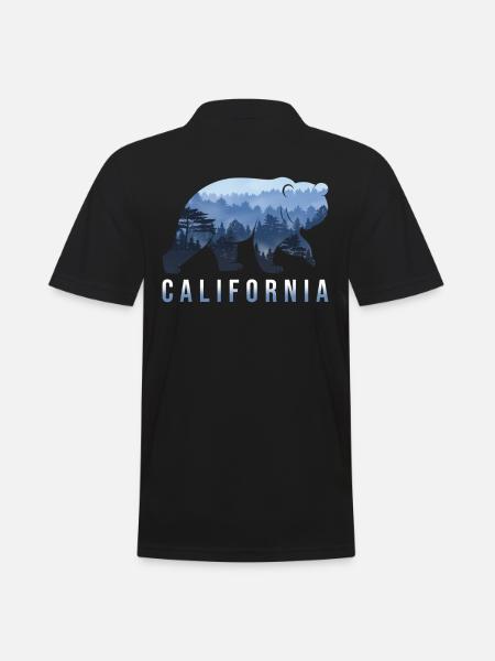 California - Men's Polo Shirt - black