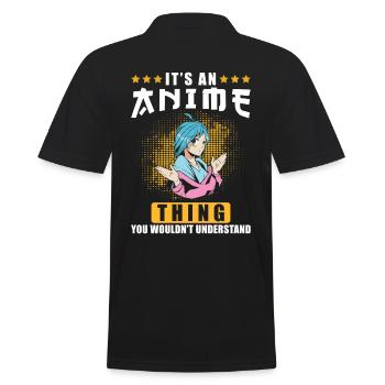 Anime - Polo Homme - noir - Dos - Kai (181cm)