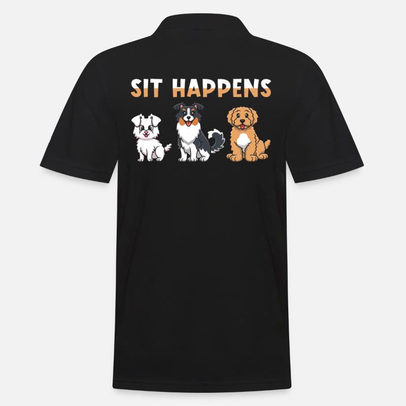 Dog Agility - Männer Poloshirt - Schwarz