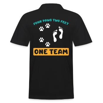 Dog Agility - Männer Poloshirt - Schwarz - Hinten - Kai (181cm)