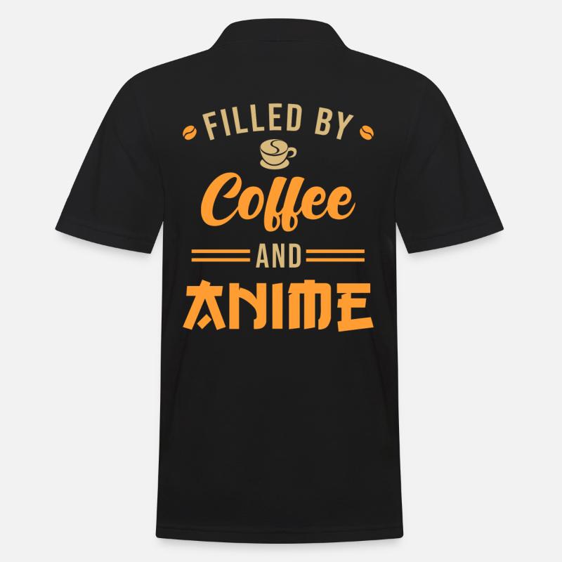 Anime - Männer Poloshirt - Schwarz