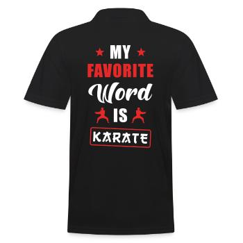 Karate - Männer Poloshirt - Schwarz - Hinten - Kai (181cm)
