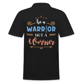 Inspiration Citation Slogan Fighter - Polo Homme - noir - Dos - Kai (181cm)