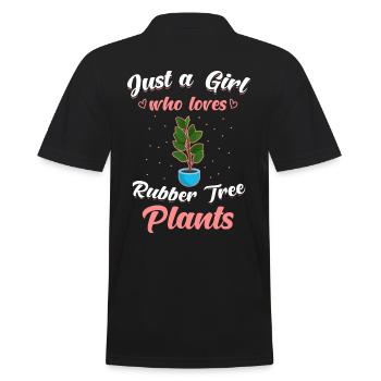 Rubber plant - Men's Polo Shirt - black - Back - Kai (181cm)