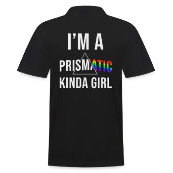 Prism - Men's Polo Shirt - black - Back - Kai (181cm)