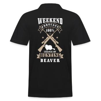 Bieber Jäger saying - Men's Polo Shirt - black - Back - Kai (181cm)