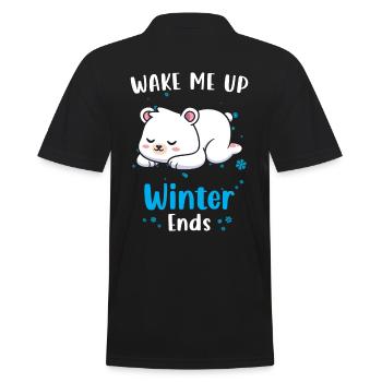 Wake me up when winter ends - Men's Polo Shirt - black - Back - Kai (181cm)