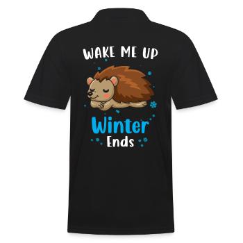Wake me up when winter ends - Men's Polo Shirt - black - Back - Kai (181cm)