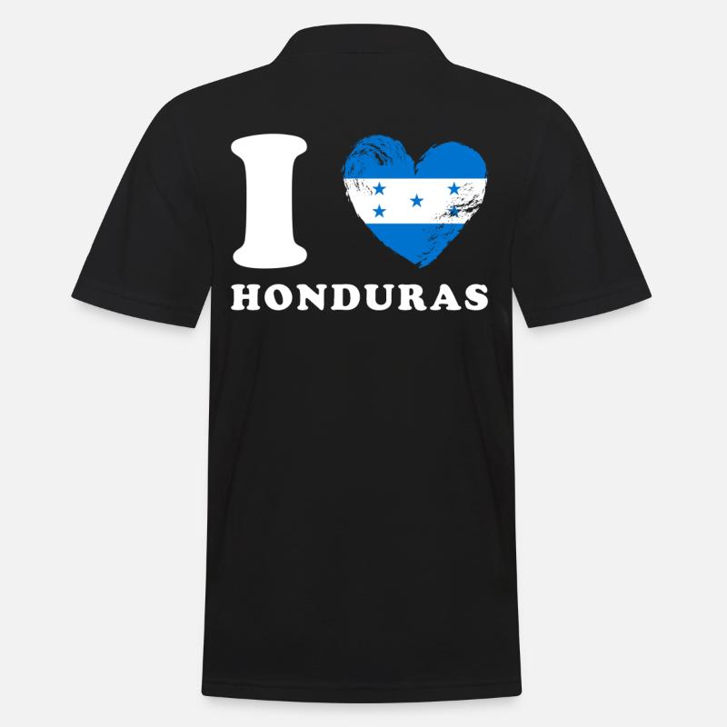 Ich liebe Honduras - Männer Poloshirt - Schwarz
