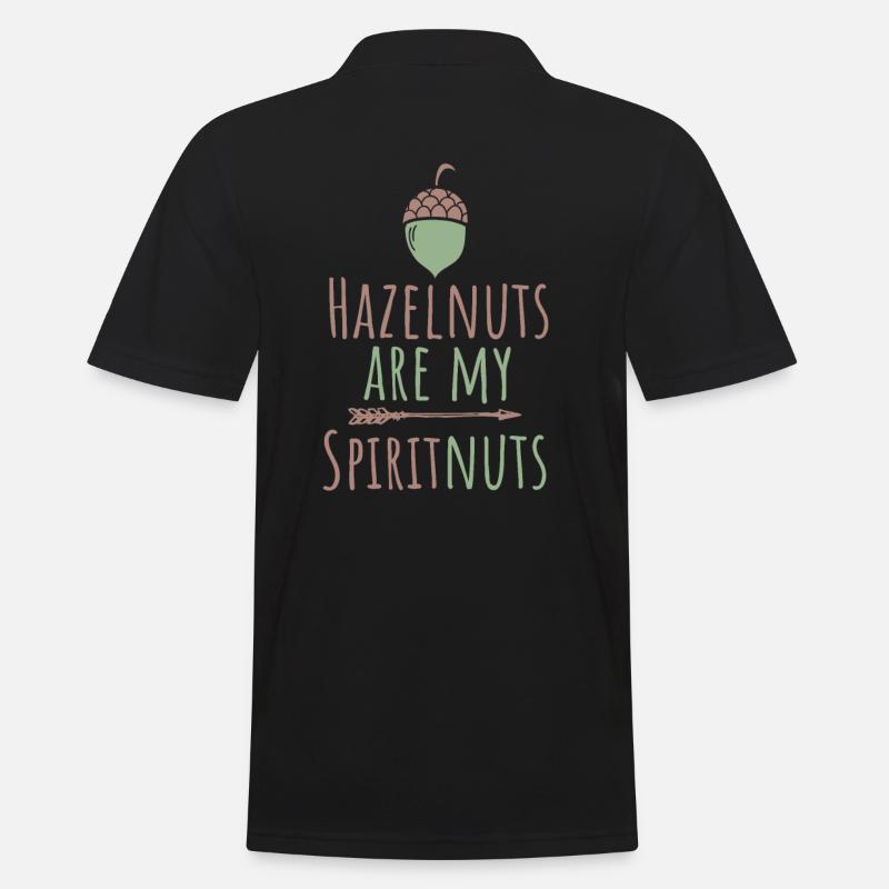 Haselnuss - Männer Poloshirt - Schwarz