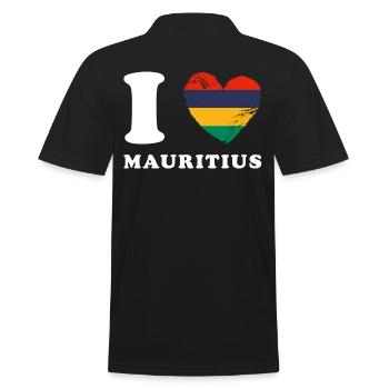 J’adore l’île Maurice - Polo Homme - noir - Dos - Kai (181cm)