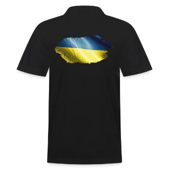 Drapeau de l’Ukraine - Polo Homme - noir - Dos - Kai (181cm)