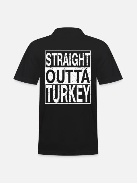 Turkey Straight outta Turkey - Men's Polo Shirt - black