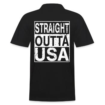 États-Unis Straight outta États-Unis - Polo Homme - noir - Dos - Kai (181cm)