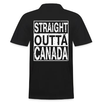 Canada Straight outta Canada - Men's Polo Shirt - black - Back - Kai (181cm)