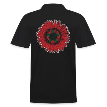 Maroc Drapeau Tournesol - Polo Homme - noir - Dos - Kai (181cm)