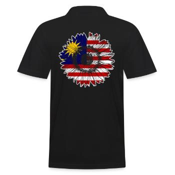 Drapeau de la Malaisie Tournesol - Polo Homme - noir - Dos - Kai (181cm)