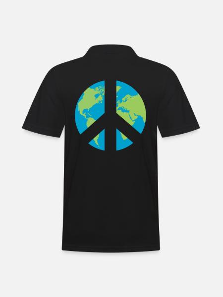 World Peace Symbol - Men's Polo Shirt - black