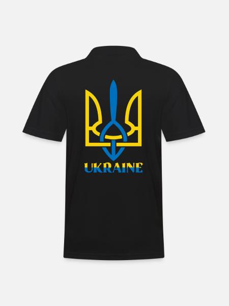 Ukraine Symbol - Pikétröja herr - svart