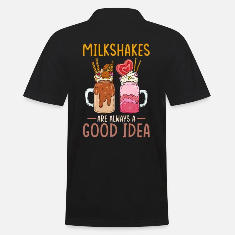 Milchshake - Männer Poloshirt - Schwarz