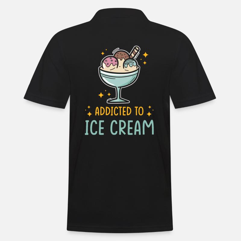 Eis - Männer Poloshirt - Schwarz