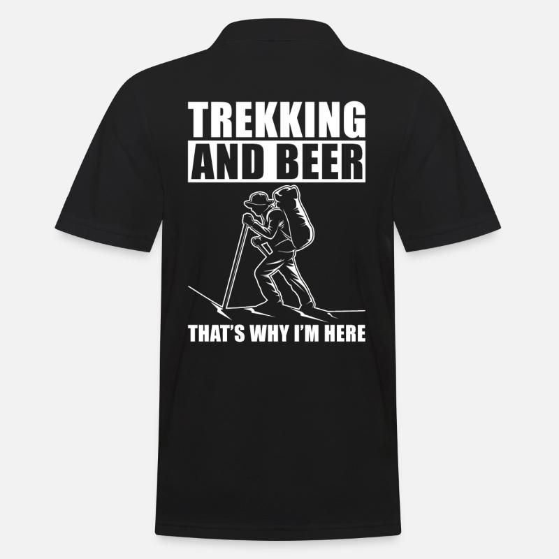 Trekking - Männer Poloshirt - Schwarz