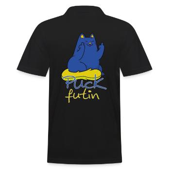 Puck Futin Cats Ukraine Majeur - Polo Homme - noir - Dos - Kai (181cm)