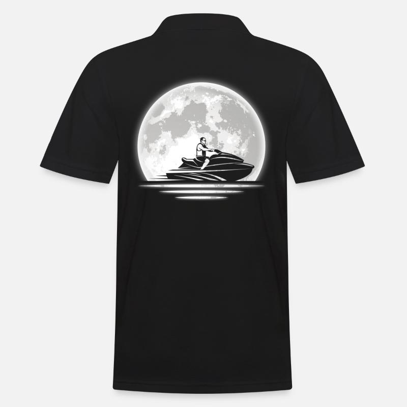 Jetski - Männer Poloshirt - Schwarz