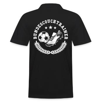 Bundescouchtrainer - Männer Poloshirt - Schwarz - Hinten - Kai (181cm)