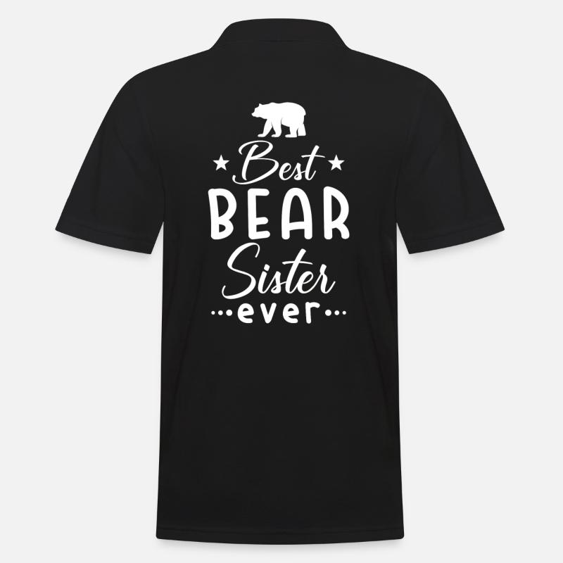 Schwester Bären Schwester - Männer Poloshirt - Schwarz