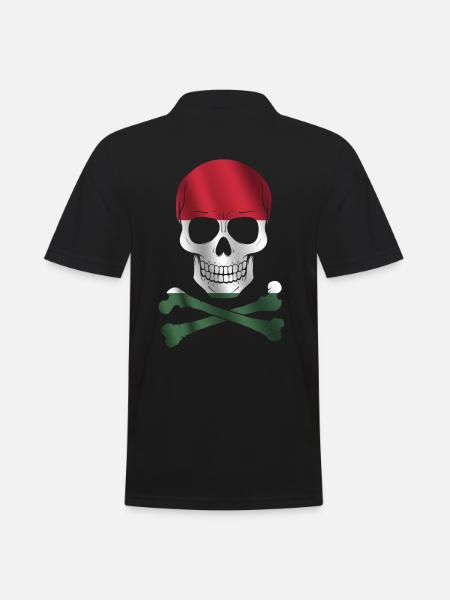 Hungary Flag - Men's Polo Shirt - black