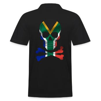 Drapeau de l’Afrique du Sud - Polo Homme - noir - Dos - Kai (181cm)