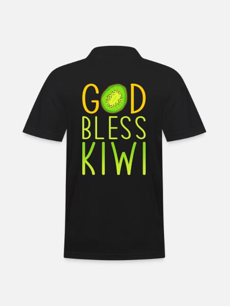 Kiwi Love Saying - Men's Polo Shirt - black