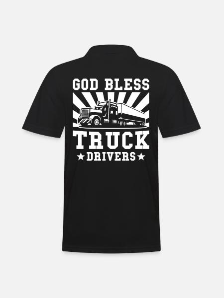 Truck Driver Gift - Men's Polo Shirt - black