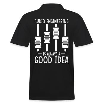 Audio Ingenieur Tontechniker Geschenk - Männer Poloshirt - Schwarz - Hinten - Kai (181cm)