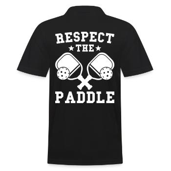Pickleball Respsect la pagaie - Polo Homme - noir - Dos - Kai (181cm)